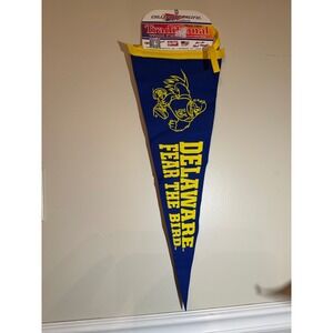 Collegiate Pacific University of Delaware Blue Hens Fear The Bird Pennant 9x24